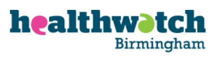 Healthwatch Birmingham logo